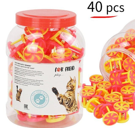 40pcs/pack Colorful Feather Cat Toys False Mouse Kitten Cat Toy Mixed Collection-5