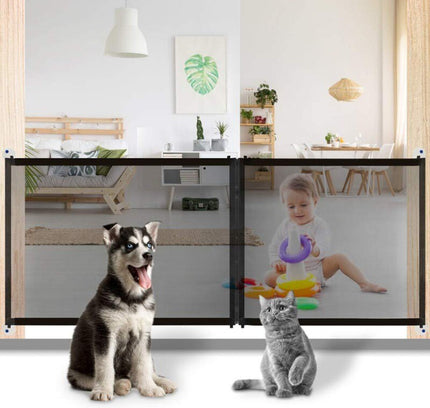 Pet Dog Fence Gate Safe Guard Safety Enclosure Dog Fences Dog Gate The Ingenious Mesh Magic Pet Gate Pet supplies