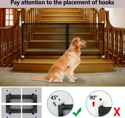Pet Dog Fence Gate Safe Guard Safety Enclosure Dog Fences Dog Gate The Ingenious Mesh Magic Pet Gate Pet supplies