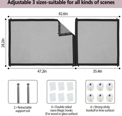 Pet Dog Fence Gate Safe Guard Safety Enclosure Dog Fences Dog Gate The Ingenious Mesh Magic Pet Gate Pet supplies