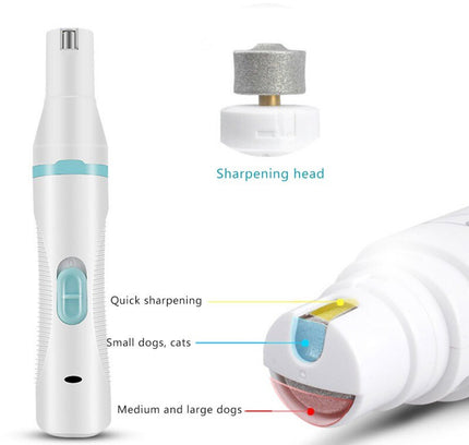3 IN 1 Pet Grooming Machine USB Charge Dog Cat Hair Trimmer Paw Nail Grinder Pets Clippers Foot Nail Cutter Hair Cutting Machine-2