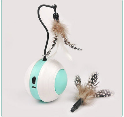 Smart Interactive Cat Toy USB Rechargeable Led Light Self Rotating Ball Pets Playing Toys Motion Activated Pet Ball-4