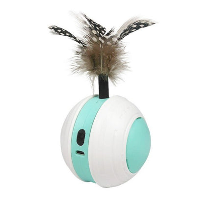 Smart Interactive Cat Toy USB Rechargeable Led Light Self Rotating Ball Pets Playing Toys Motion Activated Pet Ball-2
