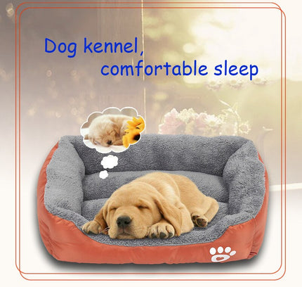 Pet Cat Dog Bed Warm Dog House Soft Fleece Nest Dog Baskets Mat Autumn Winter Waterproof Kennel S/M/L-2