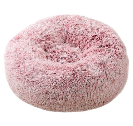 Round Cat Bed Warm Sleeping Cat Nest For Dogs Basket Pet Products Cushion Soft Long Plush Cat Pet Bed Mat Cat House Animals Sofa-4