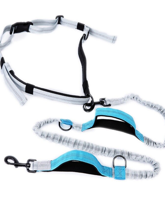 Leash Traction Rope Pet Dog Running Belt Elastic Hands Freely Jogging Pull Dog Leash 2 Colors-3