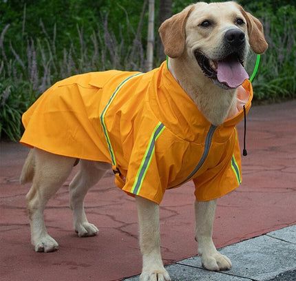 Pet Dog Raincoats Reflective Small Large Dogs Rain Coat Waterproof Jacket Fashion Outdoor Breathable Puppy Clothes 2XL-5XL-0