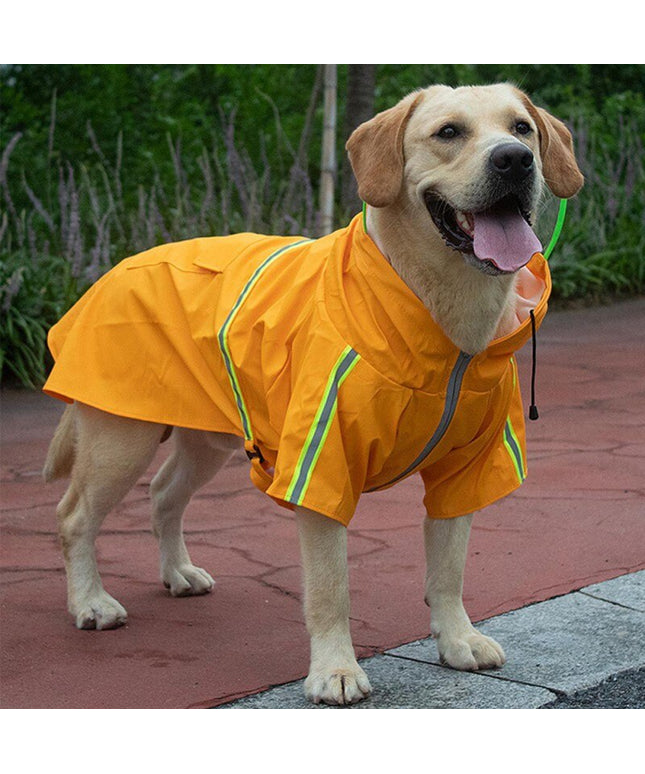 Pet Dog Raincoats Reflective Small Large Dogs Rain Coat Waterproof Jacket Fashion Outdoor Breathable Puppy Clothes 2XL-5XL-0