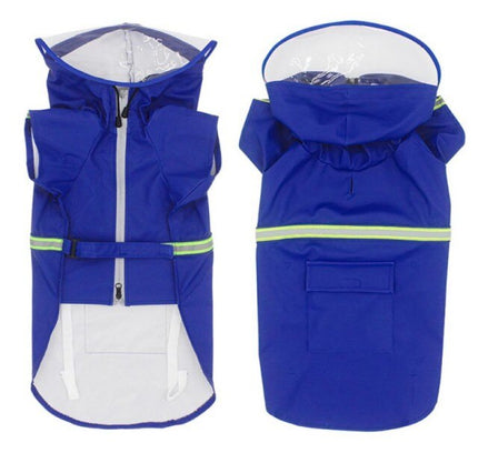 Pet Dog Raincoats Reflective Small Large Dogs Rain Coat Waterproof Jacket Fashion Outdoor Breathable Puppy Clothes 2XL-5XL-2