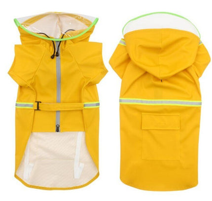 Pet Dog Raincoats Reflective Small Large Dogs Rain Coat Waterproof Jacket Fashion Outdoor Breathable Puppy Clothes 2XL-5XL-6