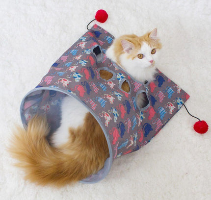 Fun Pet Cat Toys Tunnel Play Tubes Collapsible Crinkle Kitten Interactive Toys Puppy Ferrets Rabbit Play Dog Tunnel-1