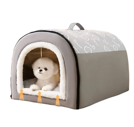 Warm Enclosed Dog Bed for All Seasons-0