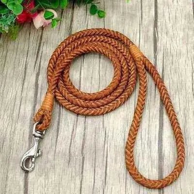 Stylish 4ft Rolled Leather Dog Leash 🐾-2