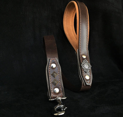 The "Aztec" big dogs harness BROWN-2