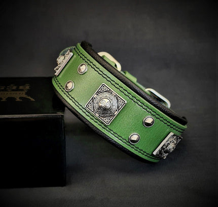 The "Eros" collar 2 inch wide Green-0