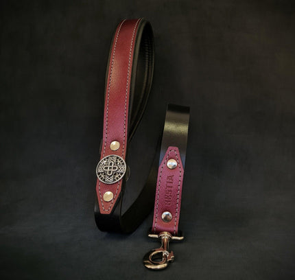 The "Hektor" Burgundy dog leash-LIMITED
