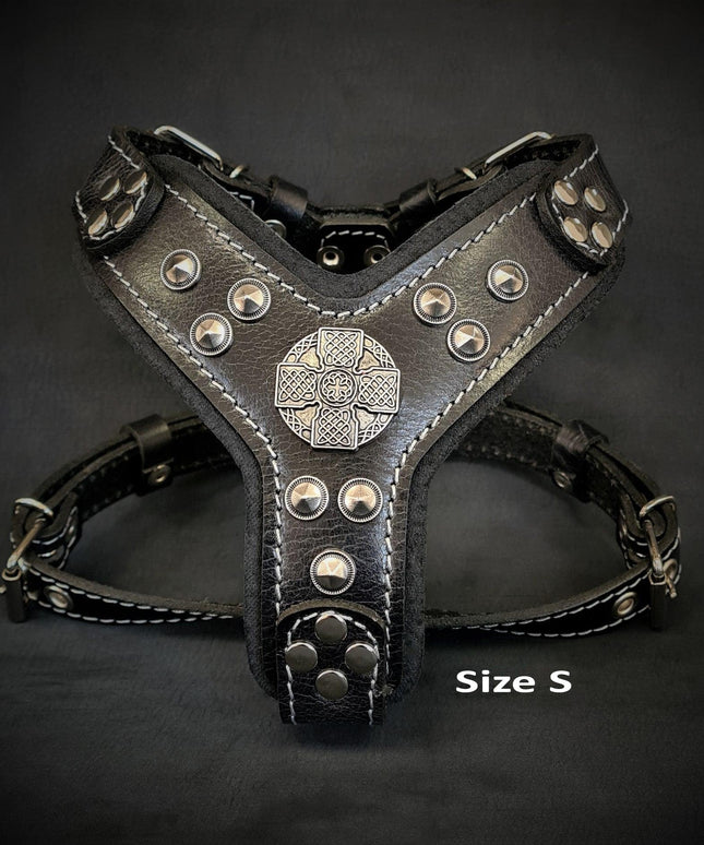 The ''Maximus'' harness black & silver Small to Medium Size-1