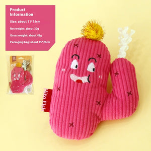 Colorful Cactus Cat Bite-resistant Self-Hi Toy