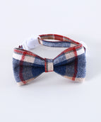 Denim Blue Plaid Bow