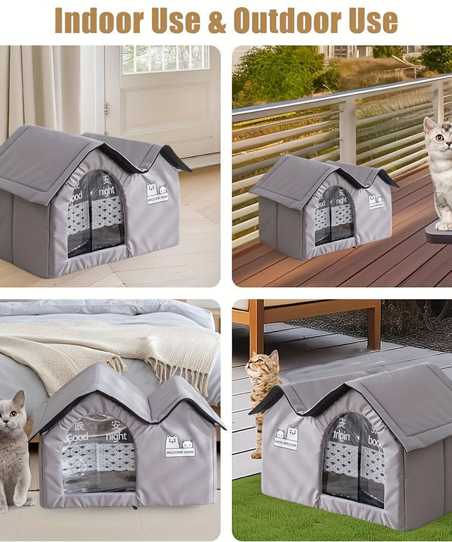 Cat Dog Bed House for All-Season Comfort Shelter