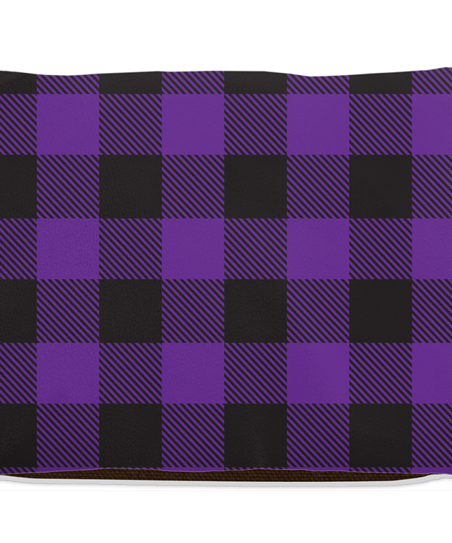 Buffalo Plaid Purple Dog Bed-5