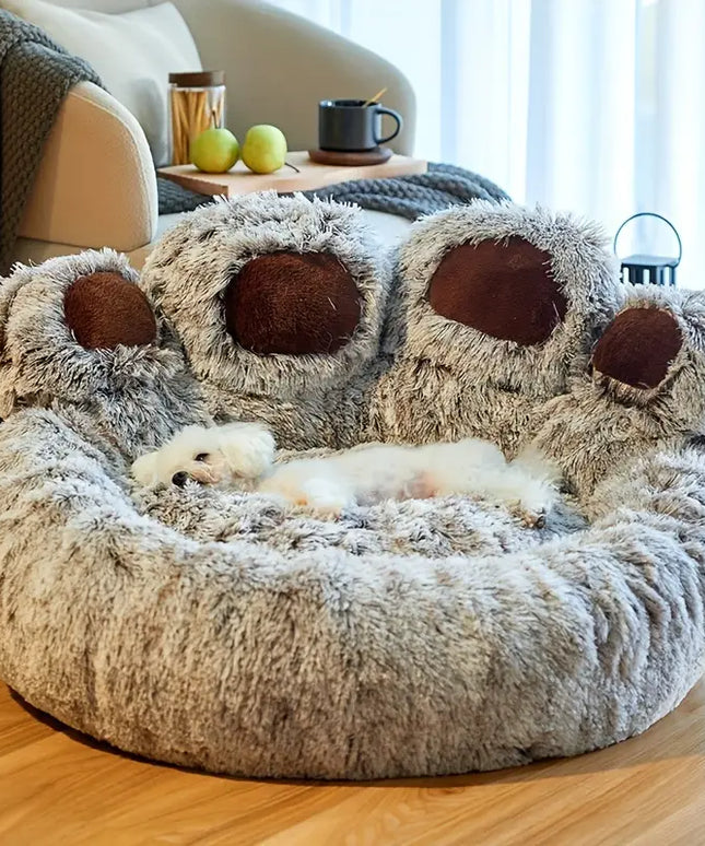 Cuddly Cute Bear Paw Shape Pet Sofa-2