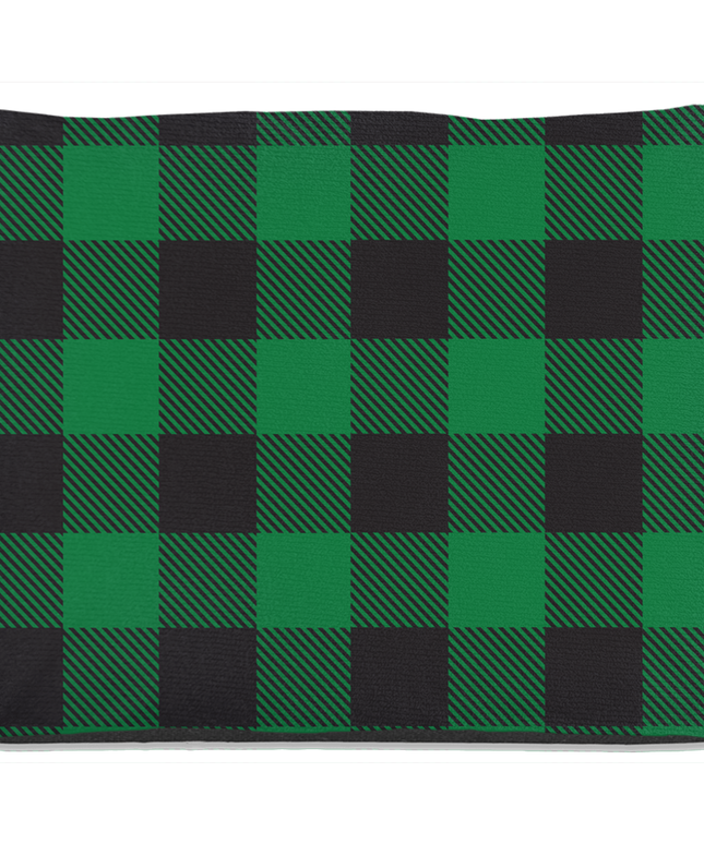 Buffalo Plaid Green Dog Bed-4