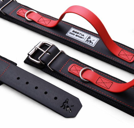 BESTIA DOG SPORT RED HANDLE COLLAR-0