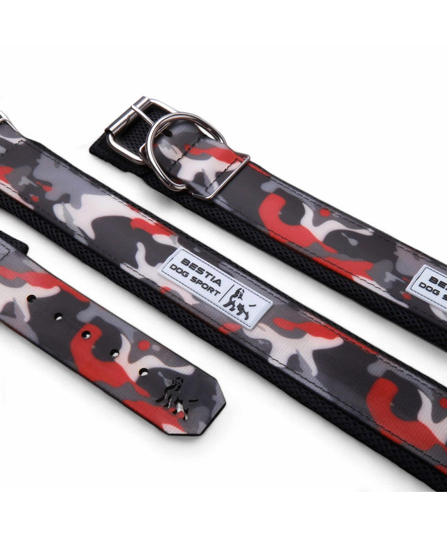 BESTIA DOG SPORT COLLAR RED CAMO-0