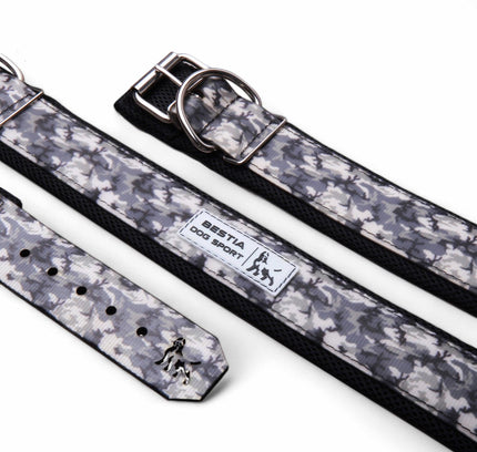 BESTIA DOG SPORT COLLAR GREY CAMO-0