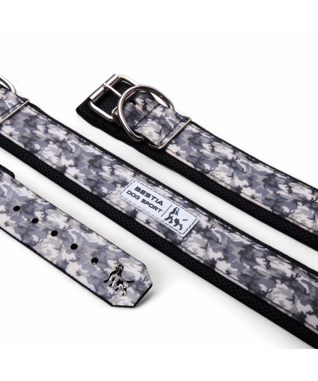 BESTIA DOG SPORT COLLAR GREY CAMO-0