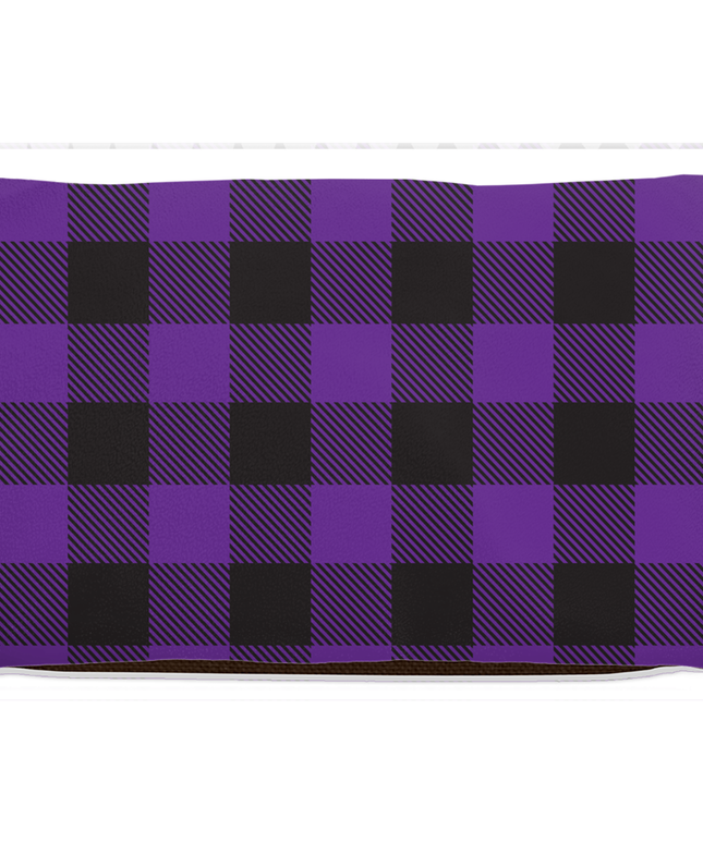 Buffalo Plaid Purple Dog Bed-1