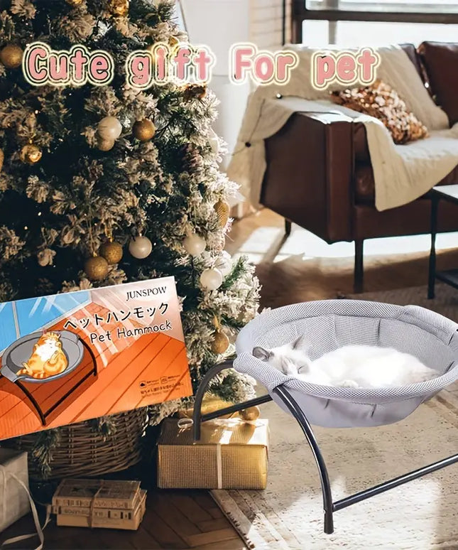 Cozy Cat Hammock Bed | Elevated Design, Breathable Mesh, Easy-Clean, Supports 15lbs-4