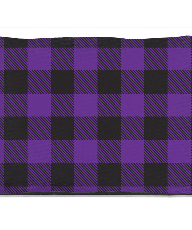 Buffalo Plaid Purple Dog Bed-2