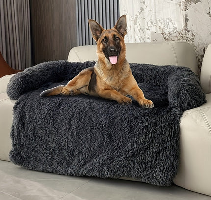Pet Plush Sofa Bed with Neck Cushion-2