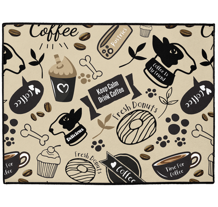 Caffeinated Canine Dog Mat-0