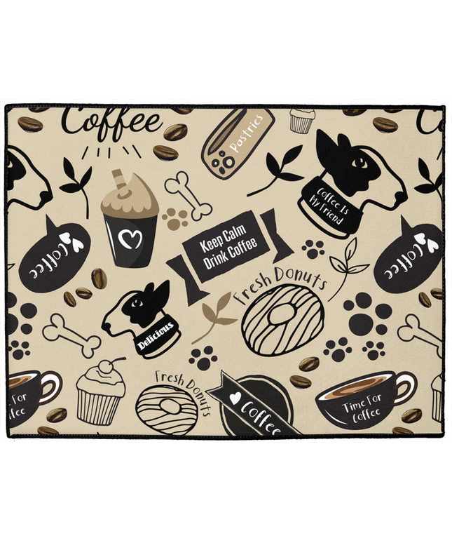Caffeinated Canine Dog Mat-0