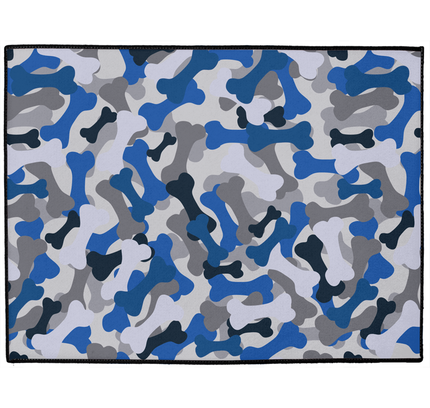 Bone Camo Blue Dog Mat-0