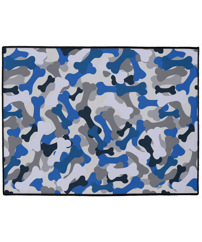 Bone Camo Blue Dog Mat-0