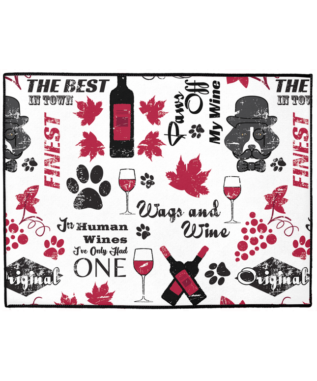 Wags & Wine Dog Mat-0