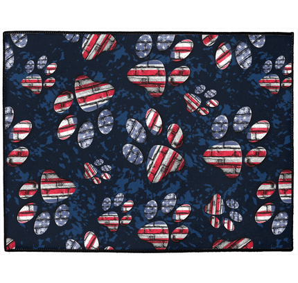 Patriotic Pup Dog Mat-0