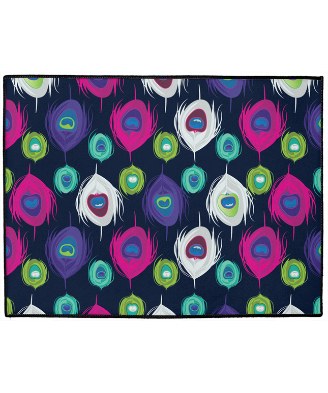 Peacock Splash Dog Mat-0