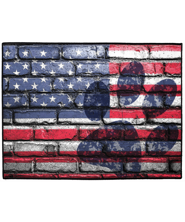 American Flag Dog Mat-0