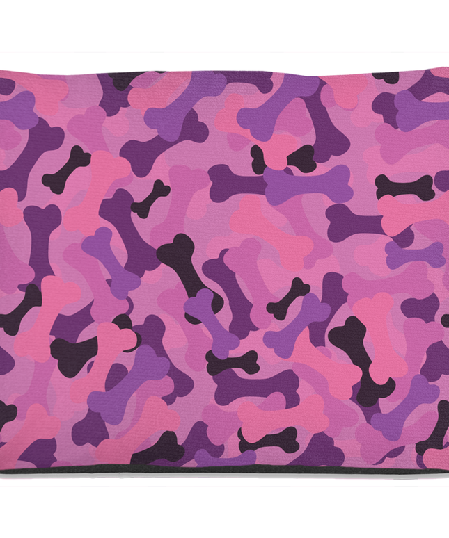 Bone Camo Pink Dog Bed-4