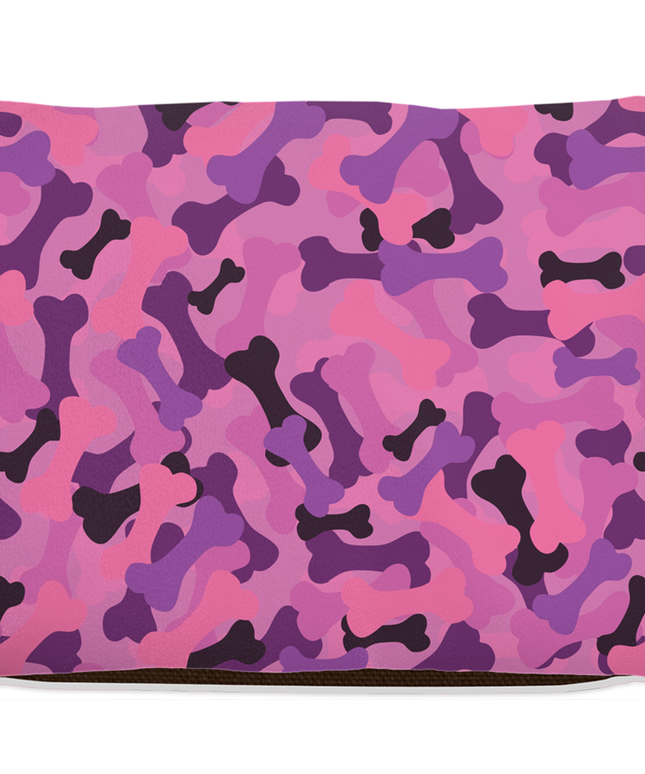 Bone Camo Pink Dog Bed-5