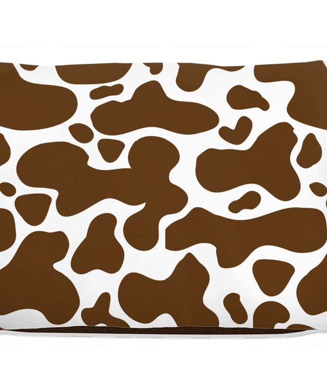 Cowhide Brown Dog Bed-3