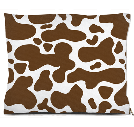 Cowhide Brown Dog Bed-4