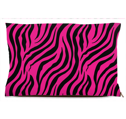 Zebra Pink Dog Bed-1