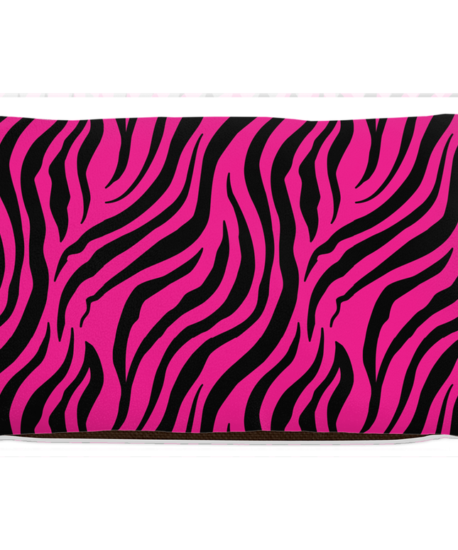Zebra Pink Dog Bed-1
