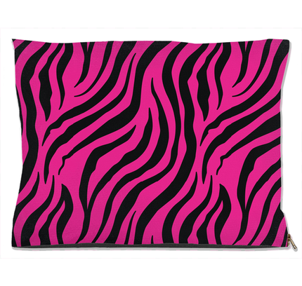 Zebra Pink Dog Bed-2
